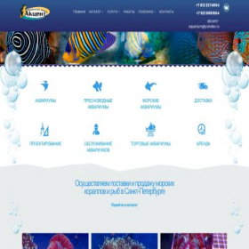 Скриншот главной страницы сайта akcent-aquarium.ru