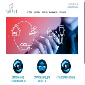 Скриншот главной страницы сайта akgambit.com