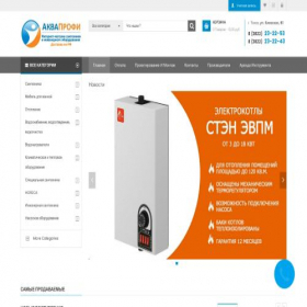 Скриншот главной страницы сайта akvaprofi.tomsk.ru