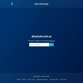 Скриншот главной страницы сайта akvariumi.com.ua
