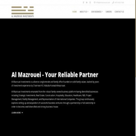 Скриншот главной страницы сайта al-mazrouei.com