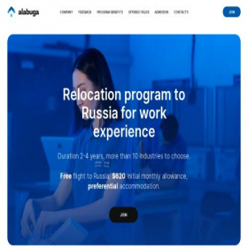 Скриншот главной страницы сайта alabugastart.com