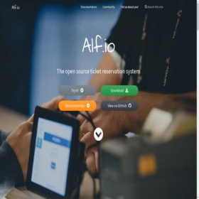 Скриншот главной страницы сайта alf.io
