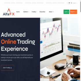 Скриншот главной страницы сайта alfafxpro.com