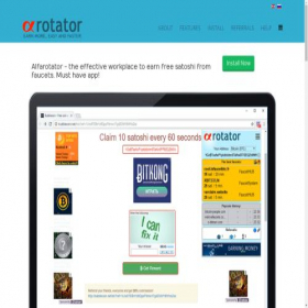 Скриншот главной страницы сайта alfarotator.com