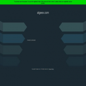 Скриншот главной страницы сайта algeex.com