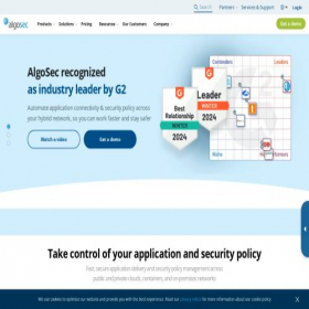 Скриншот главной страницы сайта algosec.com