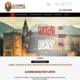 Скриншот главной страницы сайта alhambrabank.ky
