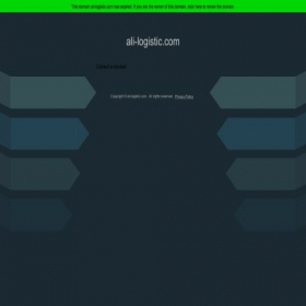 Скриншот главной страницы сайта ali-logistic.com