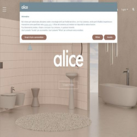 Скриншот главной страницы сайта aliceceramica.com