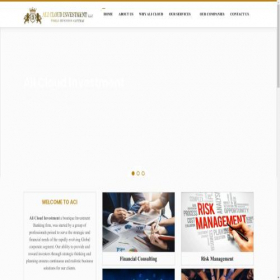 Скриншот главной страницы сайта alicloudinvestment.com