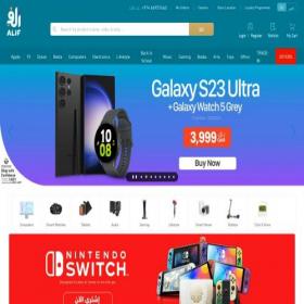 Скриншот главной страницы сайта alifstores.com
