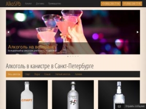 Скриншот главной страницы сайта alkospb.org