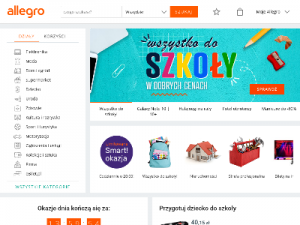 Скриншот главной страницы сайта allegro.pl