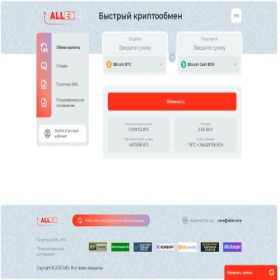 Скриншот главной страницы сайта allex.one