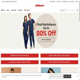 Скриншот главной страницы сайта allheart.com