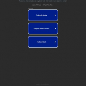 Скриншот главной страницы сайта alliance-trading.net