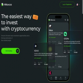 Скриншот главной страницы сайта alloca.io