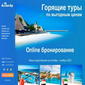Скриншот главной страницы сайта alltur.site