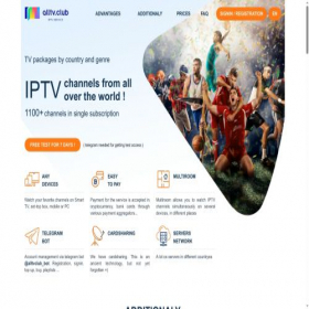 Скриншот главной страницы сайта alltv.club