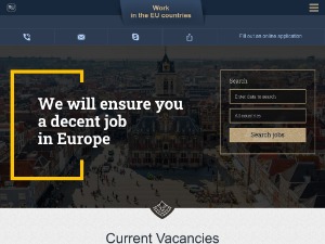 Скриншот главной страницы сайта allworksineurope.com