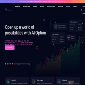 Скриншот главной страницы сайта aloption.io