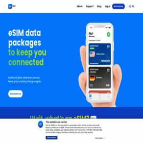 Скриншот главной страницы сайта alosim.com