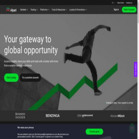 Скриншот главной страницы сайта alpariforex.site