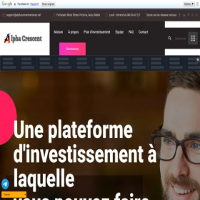 Скриншот главной страницы сайта alphacrescentventures.net