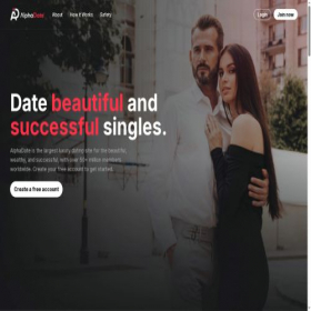 Скриншот главной страницы сайта alphadate.net