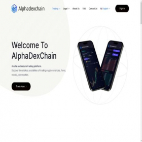 Скриншот главной страницы сайта alphadexchain.com
