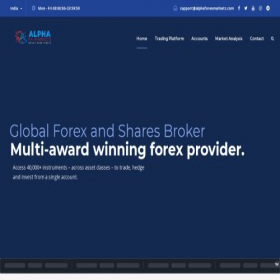 Скриншот главной страницы сайта alphaforexmarkets.com