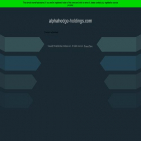 Скриншот главной страницы сайта alphahedge-holdings.com