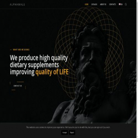 Скриншот главной страницы сайта alphamale.ltd