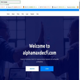 Скриншот главной страницы сайта alphamaxdecfi.com