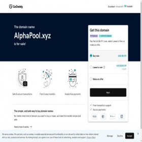 Скриншот главной страницы сайта alphapool.xyz