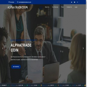 Скриншот главной страницы сайта alphatradecoin.com
