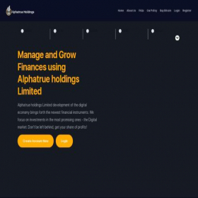 Скриншот главной страницы сайта alphatrueholdings.com