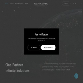 Скриншот главной страницы сайта alrabha-finance.com