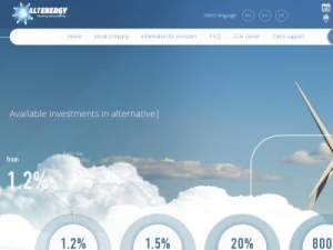 Скриншот главной страницы сайта alt-energy.biz