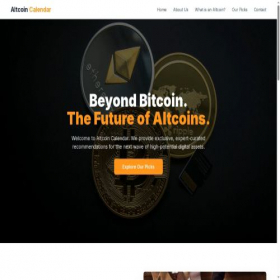 Скриншот главной страницы сайта altcoincalendar.info