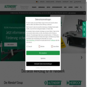 Скриншот главной страницы сайта altendorf.de