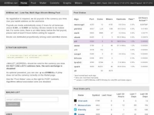 Скриншот главной страницы сайта altminer.net