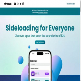 Скриншот главной страницы сайта altstore.io