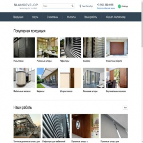 Скриншот главной страницы сайта alumdevelop.ru
