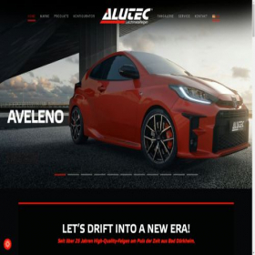 Скриншот главной страницы сайта alutec.de