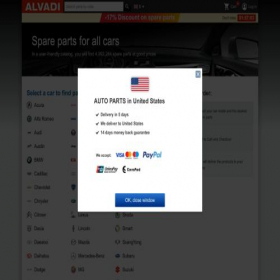 Скриншот главной страницы сайта alvadi.com