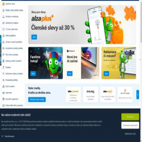 Скриншот главной страницы сайта alza.cz