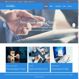 Скриншот главной страницы сайта amadej.com.ua