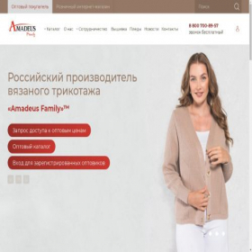Скриншот главной страницы сайта amadeus-f.ru